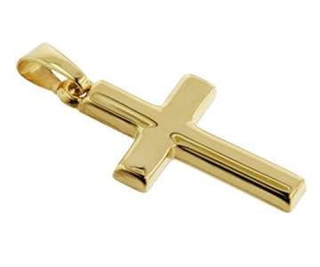 trendor Kreuz für Kinder 18 mm Gold 333/8 Karat mit vergoldeter Kette für Jungen und Mädchen, Halskette mit Kreuz-Anhänger, Geschenkidee 75421-40 40 cm - 4