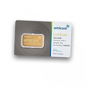 Umicore 10g Gramm Goldbarren 999.9 - 1