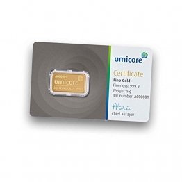 UMICORE 5g Gramm Goldbarren 999.9 - 1