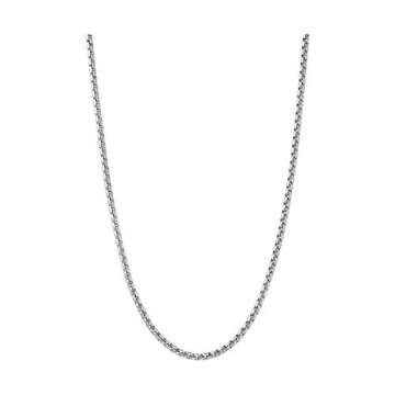 Venezianerkette 925 Sterlingsilber Rhodiniert Rund Breite 2,00mm Unisex Silberkette Halskette NEU (50 Zentimeter) - 3