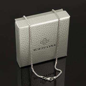 Venezianerkette 925 Sterlingsilber Rhodiniert Rund Breite 2,00mm Unisex Silberkette Halskette NEU (50 Zentimeter) - 7