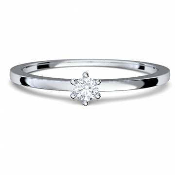Verlobungsringe Weißgold Ring 585 Diamant Ring 0,05 Carat H/si **sehr gute Qualität** + inkl. Luxusetui + Diamantring solitär schmal dünn Echtschmuck Diamantring Weißgold 0,05 FF50WG585BRFA50 - 1