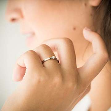 Verlobungsringe Weißgold Ring 585 Diamant Ring 0,05 Carat H/si **sehr gute Qualität** + inkl. Luxusetui + Diamantring solitär schmal dünn Echtschmuck Diamantring Weißgold 0,05 FF50WG585BRFA50 - 5