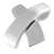 Vinani Anhänger Design Kreuz gekreuzt mattiert glänzend mit Schlangenkette 50 cm Sterling Silber 925 Kette Italien ACF50 - 3