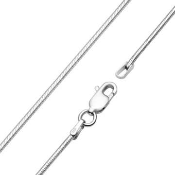 Vinani Schlangenkette Italien hochwertig 1,2 mm 40 cm Sterling Silber 925 Kette S240 - 1