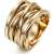 WISTIC Damen Ring Vergoldet aus Edelstahl Partnerring Geschenk fur Mutter Freundin Tochter Silber Rose Gold (14 Karat (585) Gelbgold, 54 (17.2)) - 1