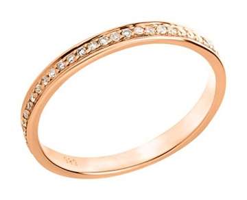 Ardeo Aurum Damenring aus 585 Gold Rosegold mit 0,27 ct Diamant Brillant Memory-Ring Eternity Vorsteckring - 4