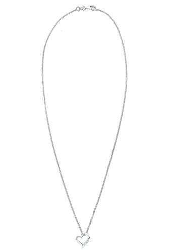 DIAMORE Halskette Damen mit Herz Anhänger Ewigkeit mit Diamant (0.06 ct.) in 925 Sterling Silber - 3