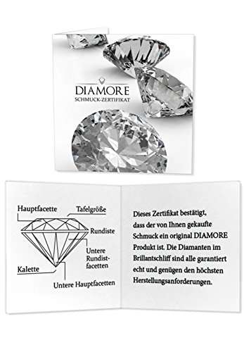 DIAMORE Ohrringe Damen Ohrstecker Kreis Layer mit Diamant Hochwertig in 585 Gelbgold - 6