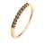 Elli PREMIUM Ring Damen Geo Schwarzer mit Diamant (0.20 ct.) in 375 Gelbgold - 1