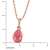 Goldmaid Damen-Kette mit Anhänger Turmalin 585 Rotgold Turmaline pink Tropfenschliff Diamant (0.02 ct) Schmuck Diamantkette - 4