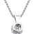 Juwelier Gelber Diamant Anhänger Blüten Fassung 0.25ct Lupenrein mit Zopfkette in Weißgold - 4
