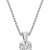 Juwelier Gelber Diamant Anhänger Blüten Fassung 0.25ct Lupenrein mit Zopfkette in Weißgold - 1