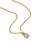 Miore Kette Damen 0.03 Ct Diamant Halskette mit Anhänger Solitär Diamant Brillant Kette aus Gelbgold 9 Karat / 375 Gold, Halsschmuck 45 cm lang - 3