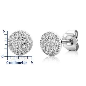Miore Ohrringe Damen Ohrstecker Weißgold 9 Karat / 375 Gold Diamant Brillianten 0.11 ct - 2