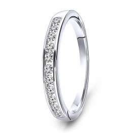 Miore Ring Damen 0.33 Ct Diamant Ewigkeitsring aus Weißgold 14 Karat / 585 Gold, Schmuck mit Diamanten Brillanten - 1