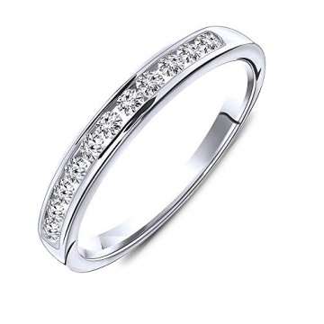 Miore Ring Damen 0.33 Ct Diamant Ewigkeitsring aus Weißgold 14 Karat / 585 Gold, Schmuck mit Diamanten Brillanten - 5