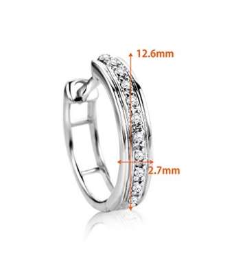 Orovi Damen Diamant Gold Creolen Ohrringe Weißgold 9 Karat (375) Ohr-Schmuck Brillianten 0.06ct - 5