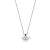 Orovi Damen Diamant Kette Weißgold, Halskette mit Solitär rundem Anhänger 18 Karat (750) Gold und Diamant Brillanten 0.08 Ct, 45 cm lang Halskette Handgemacht in Italien - 4