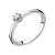 Orovi Damen Diamant Ring Weißgold, Verlobungsring 14 Karat (585) Gold und Diamant Brillanten 0.08 Ct, Solitärring Ring Handgemacht in Italien - 1