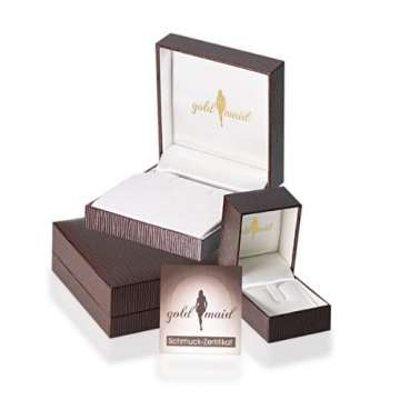 Goldmaid Damen-Creolen Memoire 585 Rotgold 50 champagerfarbene Diamanten 0,28 ct. Ohrringe Brillanten Schmuck - 3