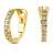 Miore Ohrringe Damen 0.11 Ct Diamant Creolen aus Gelbgold 14 Karat / 585 Gold, Ohrschmuck mit Diamanten Brillanten - 1