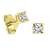 Miore Ohrringe Damen 0.25 Ct Solitär Diamant runde Ohrstecker aus Gelbgold 14 Karat / 585 Gold, Ohrschmuck - 1