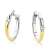 Orovi Damen Diamant Creolen Ohrringe 14 Karat (585) Zweifarb/Weißgold und Gelbgold Ohr-Schmuck Brillianten 0.07ct - 1