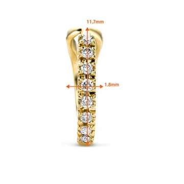 Orovi Damen Diamant Gold Creolen Ohrringe GelbGold 14 Karat (585) Ohr-Schmuck Brillianten 0.10 ct - 3