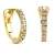 Orovi Damen Diamant Gold Creolen Ohrringe GelbGold 14 Karat (585) Ohr-Schmuck Brillianten 0.10 ct - 1