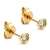 Orovi Damen Ohrringe mit Diamanten Gelbgold Solitär Ohrstecker 14 Karat (585) Gold und Diamant Brillanten 0.08 Ct Ohrring Handgemacht in Italien - 1