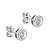 Orovi Damen Ohrringe mit Diamanten Weißgold Solitär Ohrstecker 18 Karat (750) Gold und Diamant Brillanten 0.10 Ct - 2