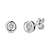 Orovi Damen Ohrringe mit Diamanten Weißgold Solitär Ohrstecker 18 Karat (750) Gold und Diamant Brillanten 0.10 Ct - 1