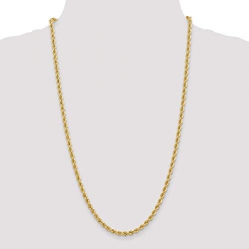 14 Karat / 585 Gold Kordelkette Gelbgold Breite 4.40 mm (Rope kette) Unisex Goldkette (70) - 3