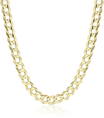 14 Karat / 585 Gold Panzerkette Gelbgold Unisex Kette - Breite 5.50 mm - Länge wählbar (55) - 1