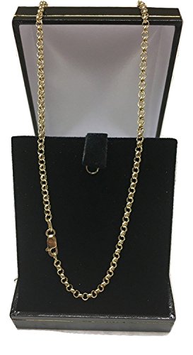 14 Karat / 585 Gold Rund Erbskette Rolo Link kette Gelbgold Unisex - Breite 2.70 mm - Länge Wählbar (45) - 2