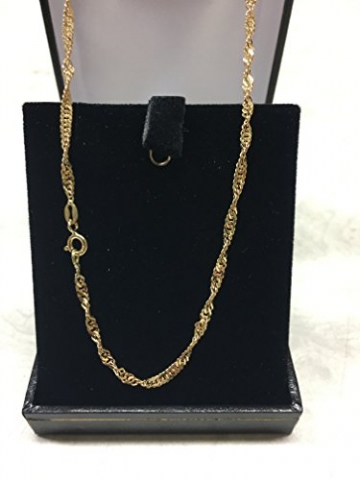 18 Karat / 750 Gold Singapur Kette Gelbgold Breite 2.50 mm Länge wählbar (50 CM) - 4