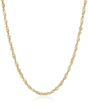 18 Karat / 750 Gold Singapur Kette Unisex Breite 2.20 mm Gelbgold Länge wählbar (40) - 1