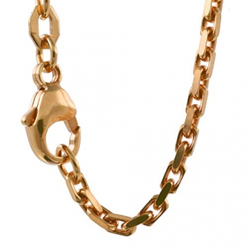 2,0 mm 45 cm 750-18 Karat Gelbgold Ankerkette diamantiert massiv Gold hochwertige Halskette 11,5 g - 2