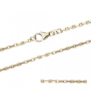 2,0 mm 45 cm 750-18 Karat Gelbgold Ankerkette diamantiert massiv Gold hochwertige Halskette 11,5 g - 3