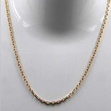 2,0 mm 45 cm 750-18 Karat Gelbgold Ankerkette diamantiert massiv Gold hochwertige Halskette 11,5 g - 4