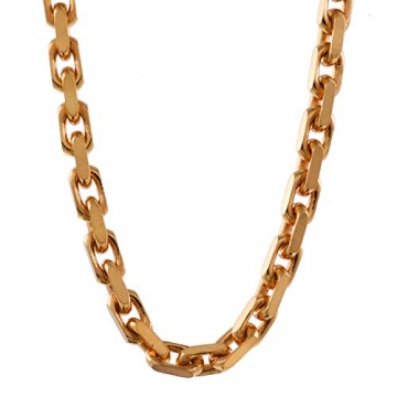2,0 mm 45 cm 750-18 Karat Gelbgold Ankerkette diamantiert massiv Gold hochwertige Halskette 11,5 g - 1