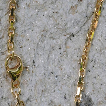 2,0 mm 45 cm 750-18 Karat Gelbgold Ankerkette diamantiert massiv Gold hochwertige Halskette 11,5 g - 5