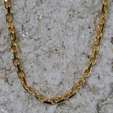 2,0 mm 45 cm 750-18 Karat Gelbgold Ankerkette diamantiert massiv Gold hochwertige Halskette 11,5 g - 6