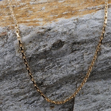 2,0 mm 45 cm 750-18 Karat Gelbgold Ankerkette diamantiert massiv Gold hochwertige Halskette 11,5 g - 7