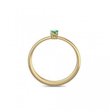 750 Goldring Smaragd (sehr hochwertig!) + inkl. Luxusetui + - Goldringe Smaragd Ringe (Gelbgold 750) - Concinnity Amoonic Größe 54 (17.2) AM161 GG750SMFA54 - 3