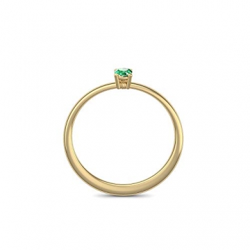 750 Goldring Smaragd (sehr hochwertig!) + inkl. Luxusetui + - Goldringe Smaragd Ringe (Gelbgold 750) - Concinnity Amoonic Größe 54 (17.2) AM161 GG750SMFA54 - 3