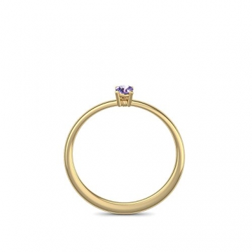 750 Goldring Tansanit (sehr hochwertig!) + inkl. Luxusetui + - Goldringe Tansanit Ringe (Gelbgold 750) - Concinnity Amoonic Größe 52 (16.6) AM161 GG750TAFA52 - 3