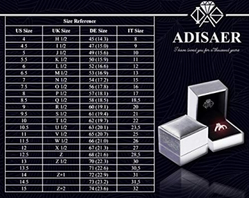 Adisaer Goldring Herren Echtgold 18 Karat Gelbgold Trauring Damen Böhmen Hohle 0.18ct Smaragd Rundschliff Au 750 Gr. 65 (20.7) - 8