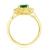 Adokiss Schmuck Goldring 750 Echtgold, Oval Smaragd 0.67ct mit Diamant Verlobungsring Damen Eheringe Vintage, Gold Gr. 60 (19.1), Weihnachts Geschenke für Frauen - 3